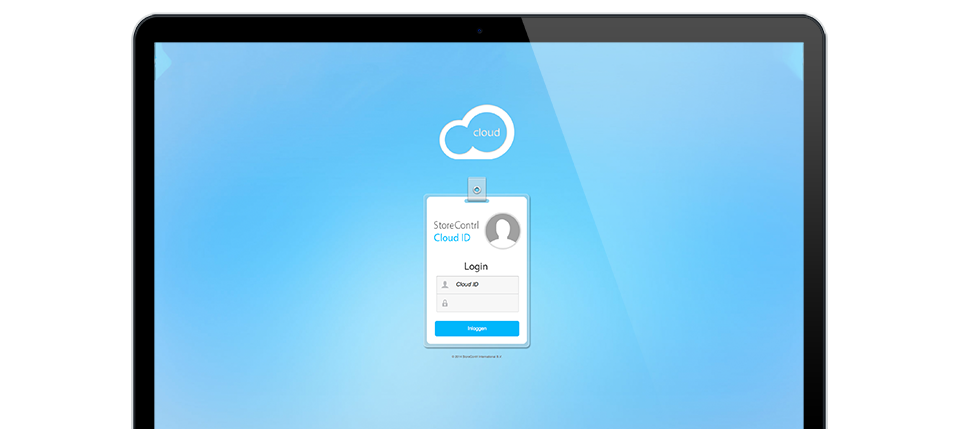 StoreContrl Cloud Webbased winkelautomatisering login scherm