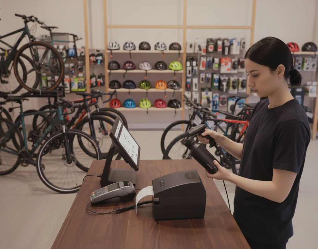 Kassasysteem fietsenwinkel Scannen