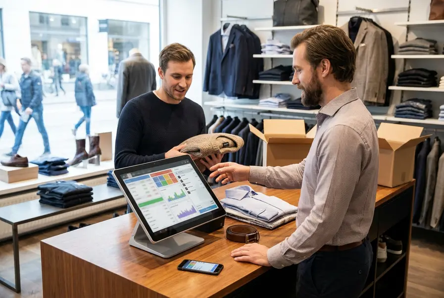 kassasysteem voor herenmodezaak