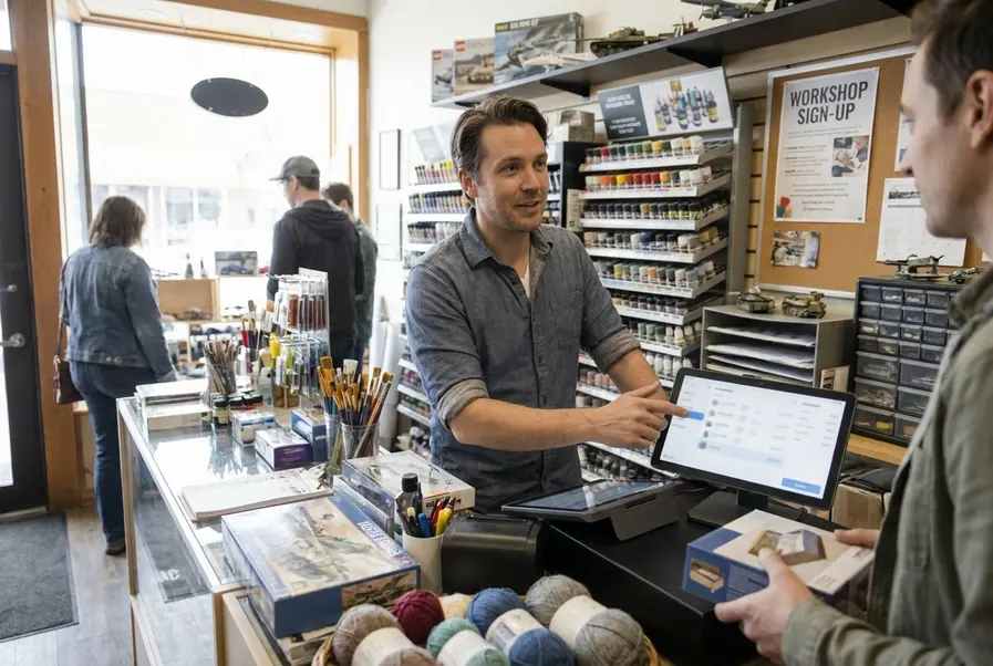 kassasysteem voor hobbywinkel