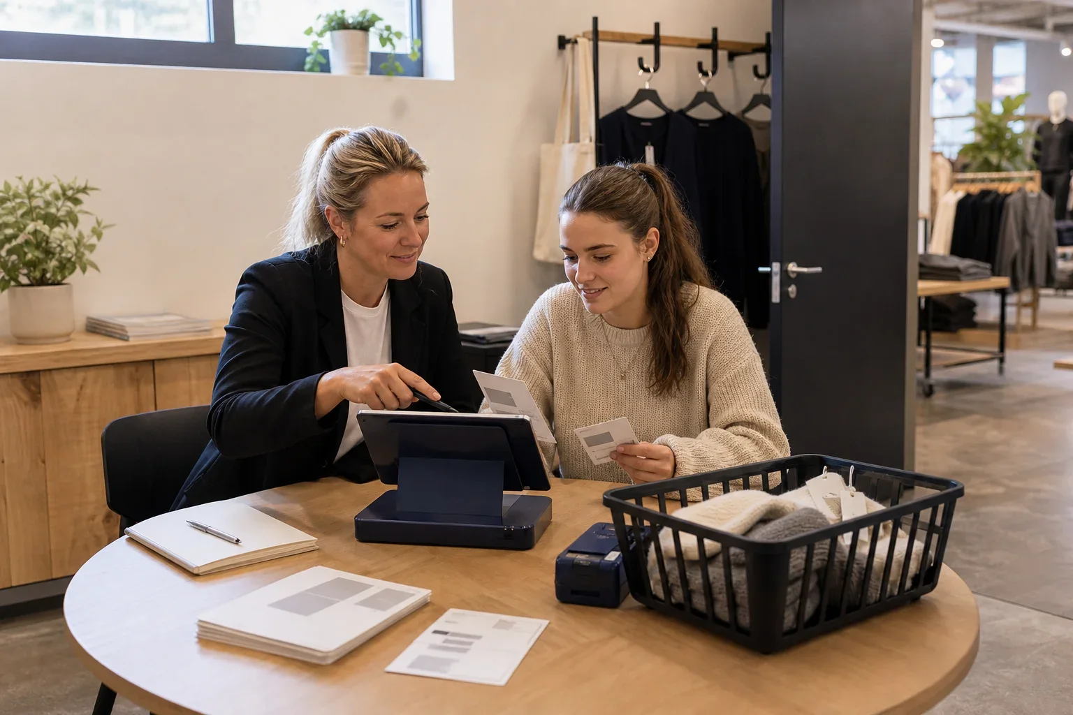 personeel leren werken met kassa