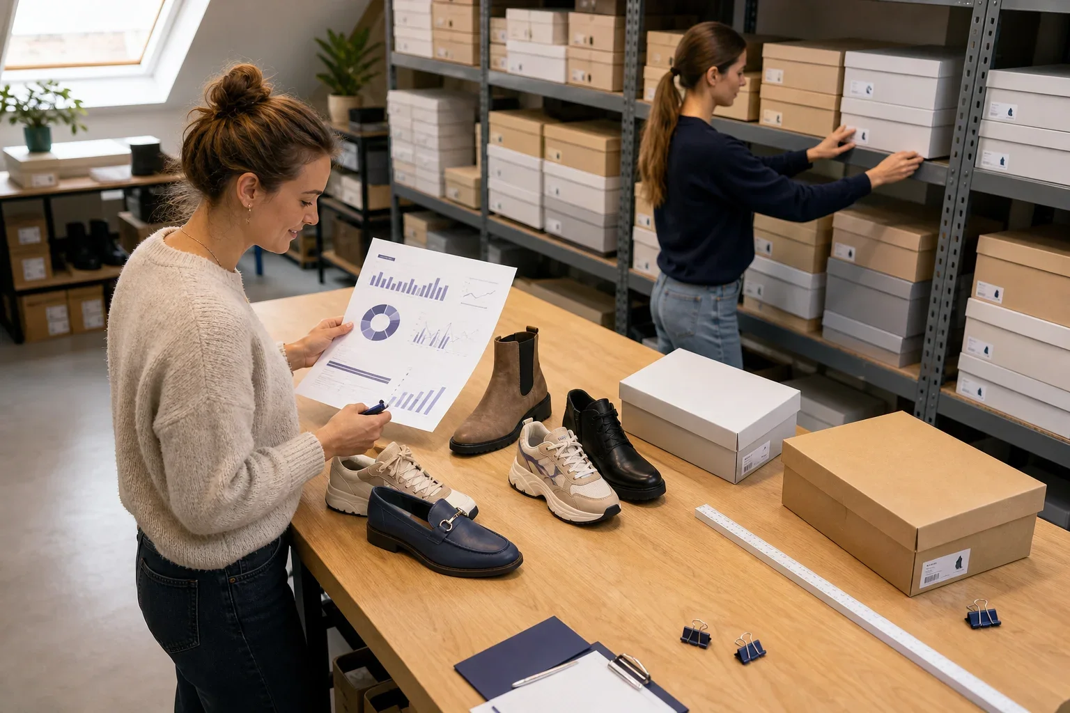 verkooprapportage schoenenwinkel gebruiken